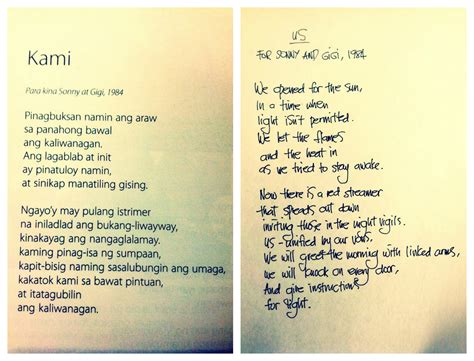 filipino love poems english translation.